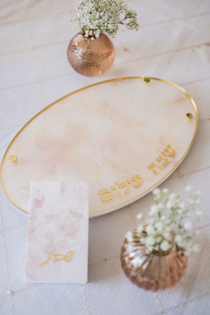 Coffret bougies de Shabbat — Opale