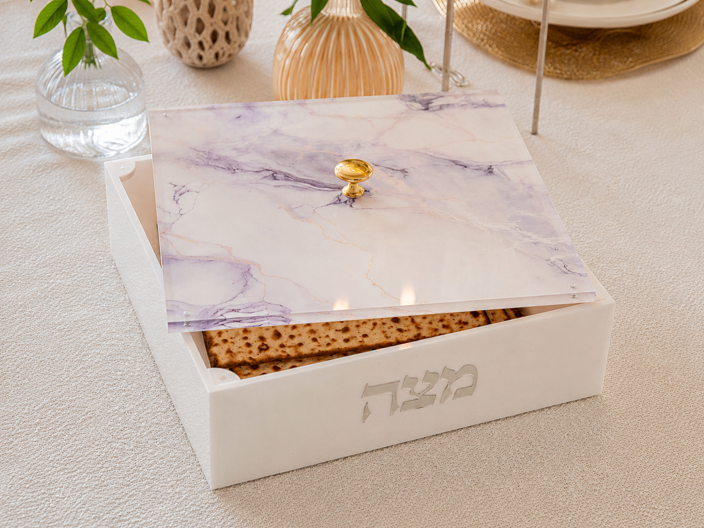 Boîte à matsot — design épuré