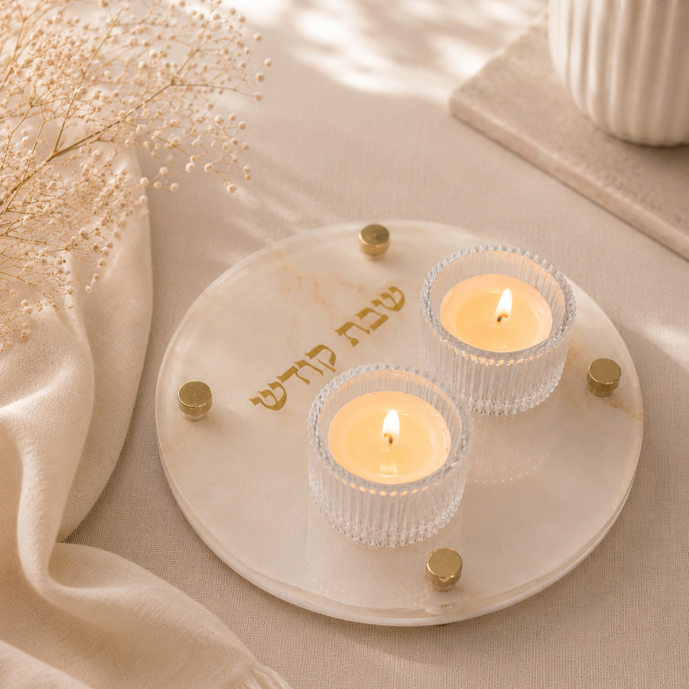 Plateau Aura — Bougies de Shabbat