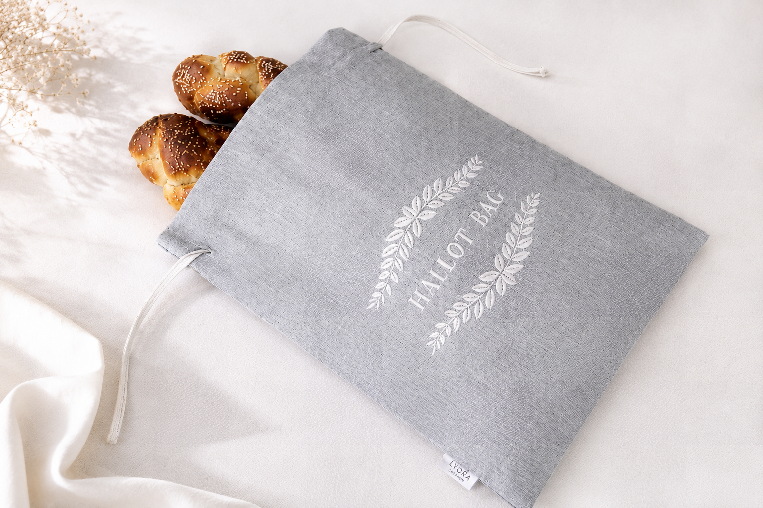 Hallot Bag Feuille — lin gris